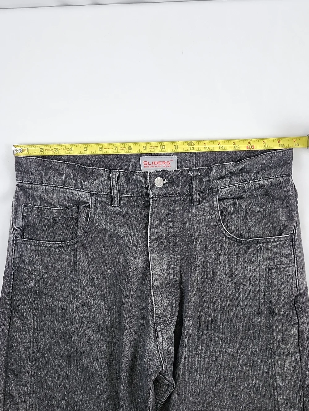 Sliders Men’s 38x36* Kevlar Lined Motorcycle Riding Jeans Black
